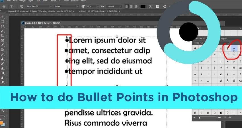 How to do Bullet Points in Photoshop (1)