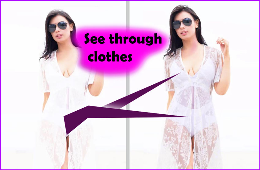 feature - see through clothes in Photoshope